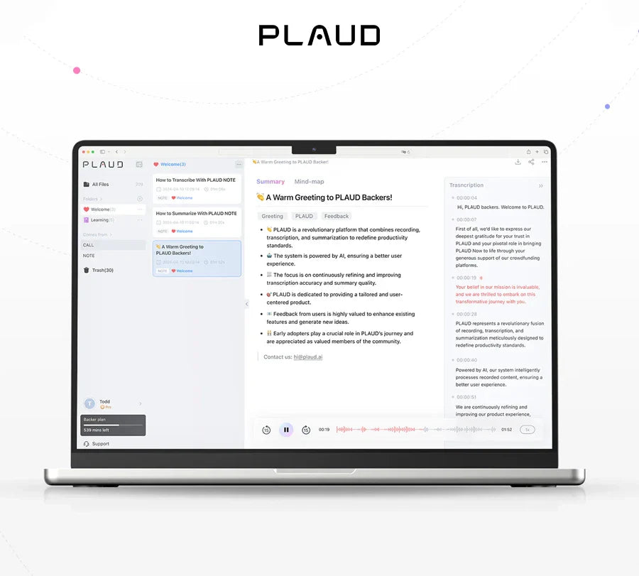 待望のWEB版「Plaud Web」が登場！